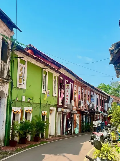 The colorful, narrow streets of Fontainhas, Goa, are a sketcher's dream. The Portuguese-style houses offer endless inspiration.