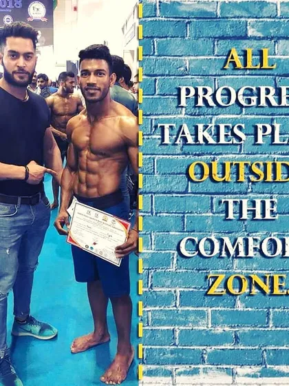 Your victory is my victory. Here I am with one of my dedicated clients after his competition win. This is what happens when you trust the process and push beyond your comfort zone.