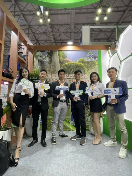 Our enthusiastic team and partners at the Growtech Exhibition in Vietnam. We work with local experts to best serve the needs of the regional market.