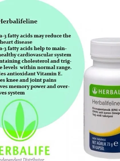 This product, Herbalifeline, is a source of Omega-3s that we may incorporate into a client's plan. It helps support heart health, reduces joint pains, and even improves memory.