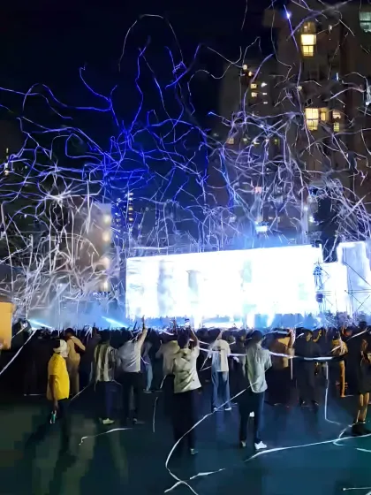 Confetti rains down on the crowd at the Darkroom festival, creating a memorable finale to an epic night of music.