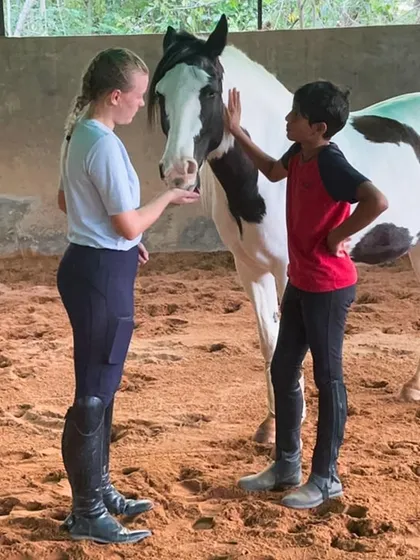 A highlight from our Kids Camp, where young enthusiasts get to learn and bond with the horses in a fun and safe environment.