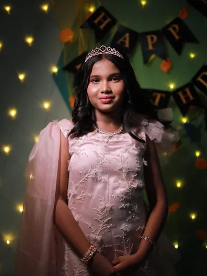 A sweet and simple look for a young girl's birthday party, making her feel like a princess.