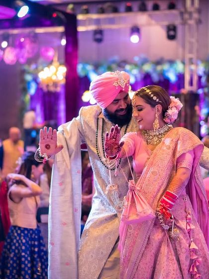 A fun and energetic dance performance by the couple at their Sangeet. I capture the movement and excitement of the celebration.