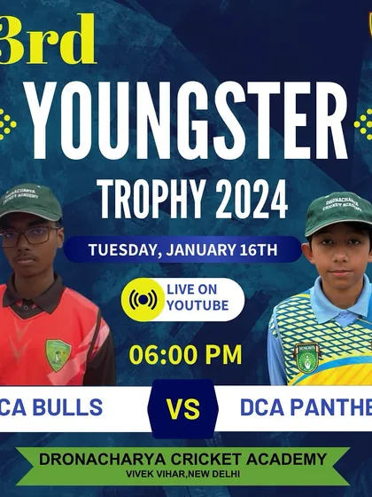 The match-day poster for the DCA Bulls vs DCA Panthers game.