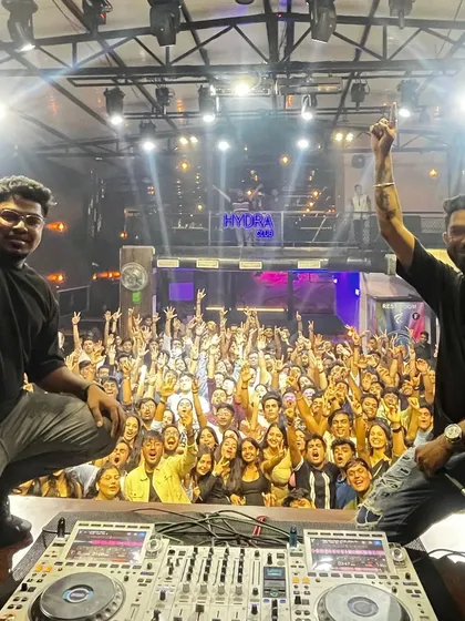 The best view in the house. Taking a moment to capture the energy with the incredible crowd at Hydra, because for me, the party is a shared experience between the DJ and the dance floor.