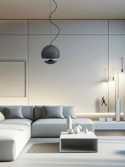 In this bright, monochromatic space, the Spherina speaker adds a touch of sculptural elegance. Its lightweight construction allows for creative installations on various surfaces, providing design flexibility without compromising on audio quality.