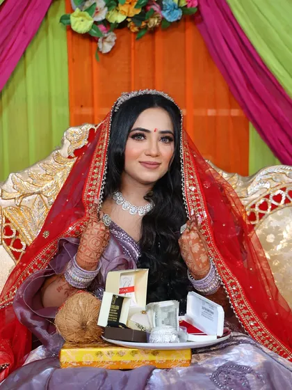 A traditional moment during the engagement ceremony.