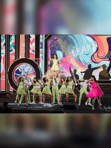 A powerful moment from our choreographed performance at the WOW Awards Asia 2024. The use of human pyramids and strong formations created a visually striking stage picture that commanded attention.