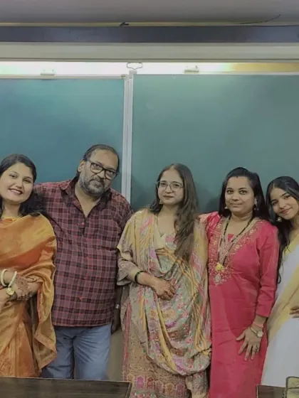 Our wonderful team of female teachers posing for a group photo during the Diwali celebrations.