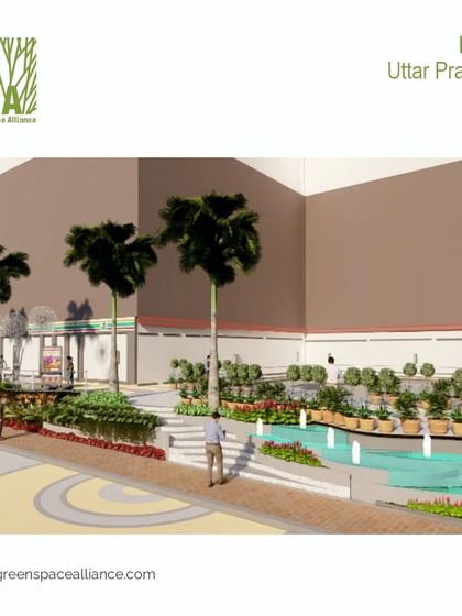 In Uttar Pradesh, we designed the landscape for a mall to include formal gardens and water features. This creates an inviting and upscale atmosphere, enhancing the visitor experience and establishing the property as a premier commercial destination in the region.