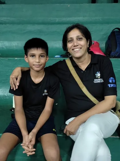 A moment of mentorship and pride, as our student Mayuresh sits with Guru Asawari Parmar after the tournament.