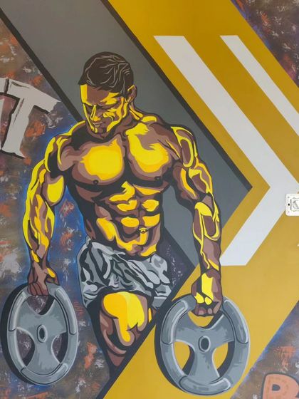 A duplicate of 28, providing a second angle of the male bodybuilder graphic.