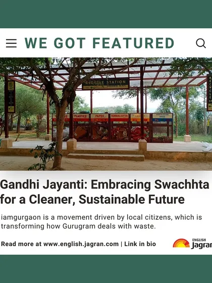 We were featured in English Jagran for our work in transforming how Gurugram deals with waste. Our Dry Waste Collection Units are empowering citizens to build a culture of sustainability.