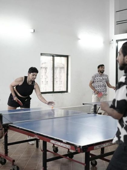 The games continue with some table tennis. It's all part of the fun at ARDS.