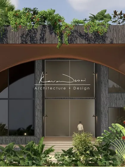 This is what I mean by blurring the lines between inside and out. The strong architectural arch is softened by a cascade of rooftop greenery, creating a home that feels both powerful and alive. It’s a design that breathes.