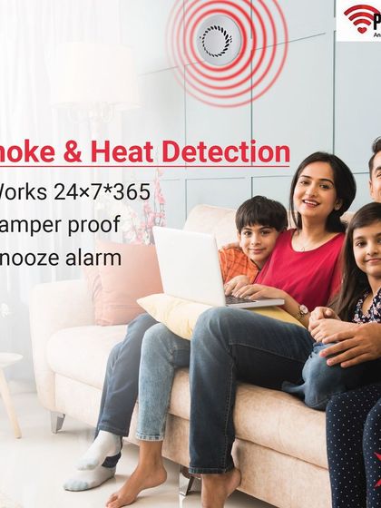 Our smoke and heat detection systems work 24/7, 365 days a year. They are tamper-proof and include a snooze function, providing constant, reliable protection against fire hazards even when your main alarm system is disarmed.