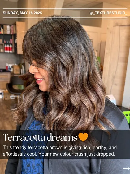 Terracotta dreams. This trendy terracotta brown is giving rich, earthy, and effortlessly cool vibes. It's your new color crush.