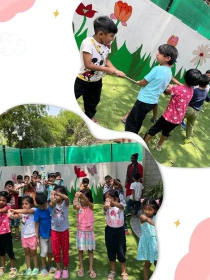 More action from our fierce and fun-packed tug of war. The smiles and determination on the children's faces show how much they enjoyed this classic team-building game.