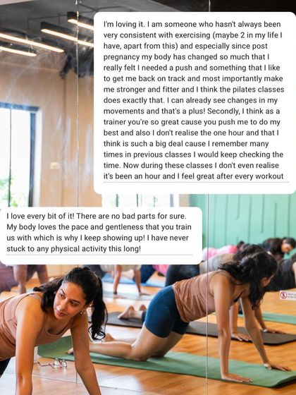 More amazing feedback from women who have found consistency and joy in movement through my classes. It's so rewarding to hear that the one-hour session flies by and that they feel great after every workout.