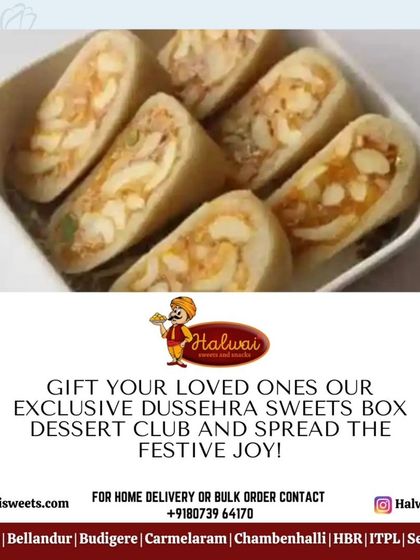Our Dessert Club Sweets Box for Dussehra features these delicious dry fruit rolls, a perfect blend of traditional flavors and modern presentation.
