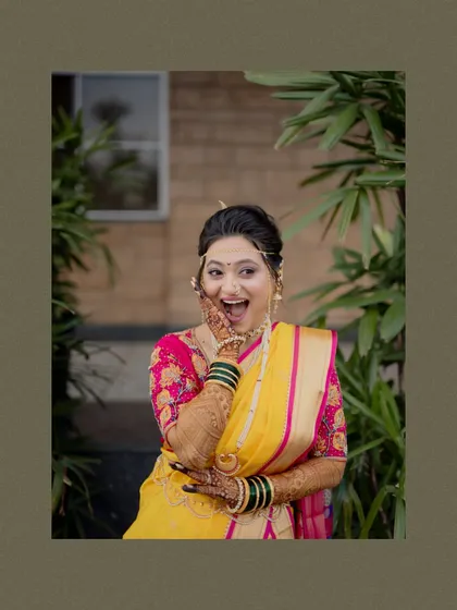 A portrait capturing the bride's surprised and joyful expression, a genuine and priceless moment.