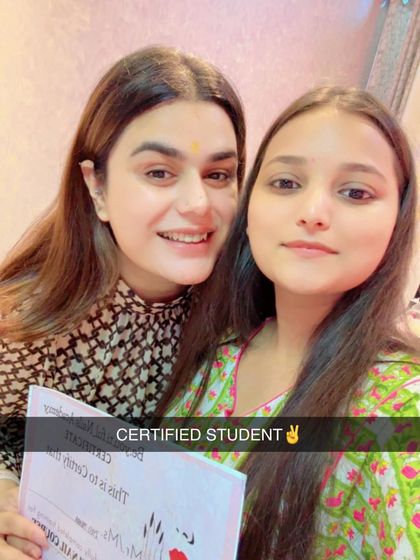 A proud moment with a newly certified student from my nail academy. Completing the course is the first step towards a successful career in the nail industry.