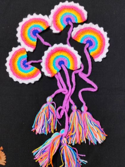 My rainbow bookmarks with colorful tassels. They are so bright and happy. A perfect little gift for anyone who loves to read.