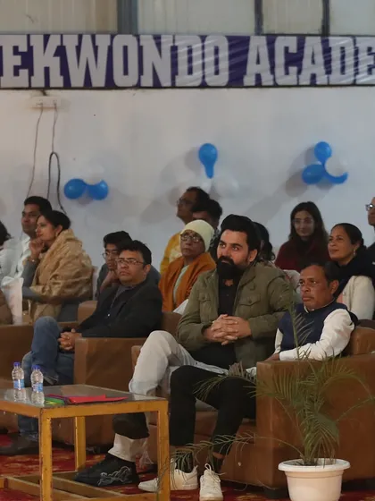 The audience, filled with athletes, parents, and supporters, at our 10th Anniversary celebration.