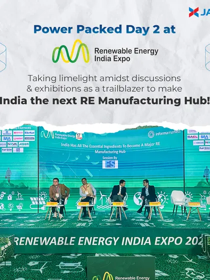 Day 2 of the Renewable Energy India Expo was power-packed with discussions on making India the next great renewable energy manufacturing hub. We were proud to be at the forefront of these conversations, sharing our vision and expertise.