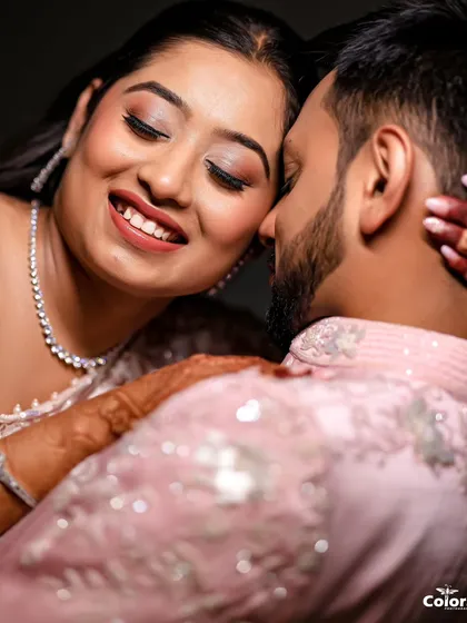 An intimate close-up portrait of the couple after their engagement, full of warmth and happiness.