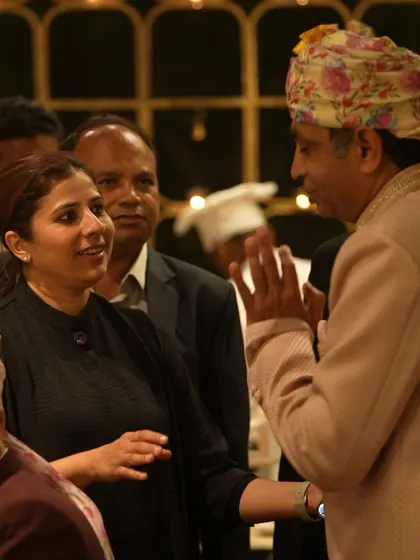 Our leadership team interacting with guests, ensuring satisfaction and gathering feedback. We believe in a hands-on approach to hospitality.