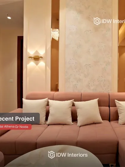A look at my recent luxury home interior project in Capital Athena, Greater Noida, showcasing a beautiful living room.