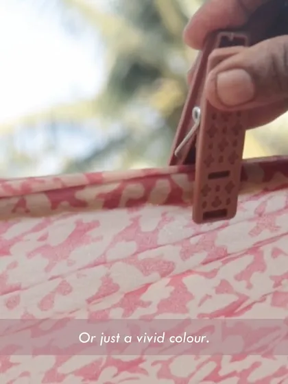 'Songs of a Vintage Spring' is our debut saree collection with the label Dhi. It is a celebration of sustainable craft, using 70+ year old teak blocks from our archive to create wearable art that tells a story of Bangalore's seasons.
