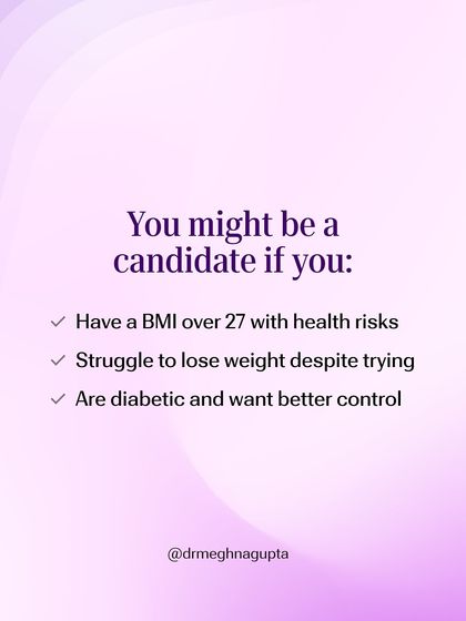 This program is designed for specific candidates. You may benefit if you have a BMI over 27 with associated health risks, have struggled to lose weight despite consistent efforts, or are diabetic and seeking better control over your condition.