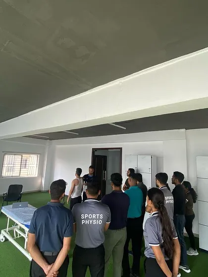 A wide view of our team during a practical training session. We regularly invest in upgrading our skills to ensure we provide the most effective and current treatment methods.