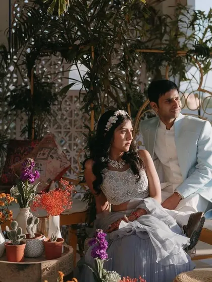 The couple enjoying a quiet moment together amidst the beautiful decor. These are the precious memories that I strive to create.