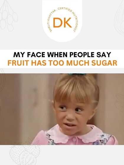 My face when people say fruit has too much sugar. Natural sugar in fruit comes with fiber and vitamins, unlike the empty calories in processed sweets. Let's debunk this myth!