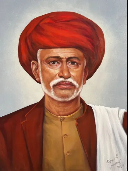 The final, powerful portrait of Mahatma Jyotiba Phule, a tribute to the great social reformer.