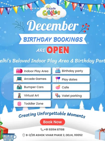December birthday bookings are open! Get ready for a winter wonderland of fun. Plan the ultimate birthday bash with us and let the festive laughter flow.