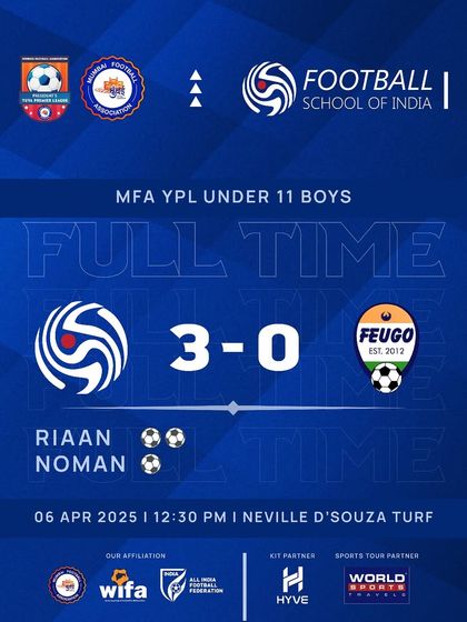 A clean sheet and a classy 3-0 finish for our U11 boys in the MFA YPL.