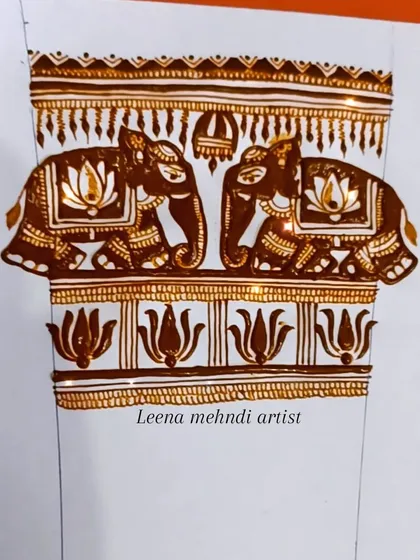 A close-up of the elephant band from the practice design.