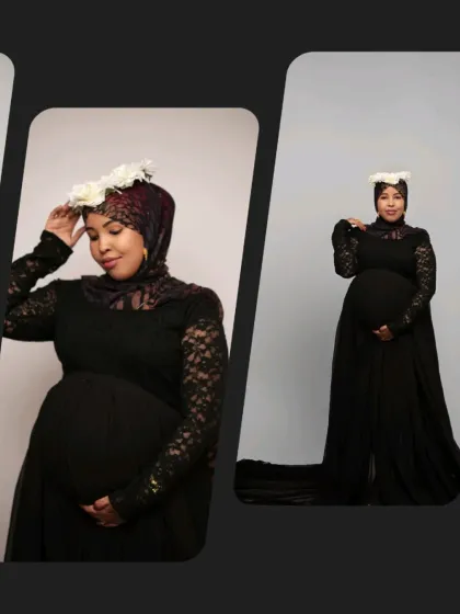 More lovely portraits from a modest maternity session. The floral crown adds a soft, beautiful touch to the client's elegant look.