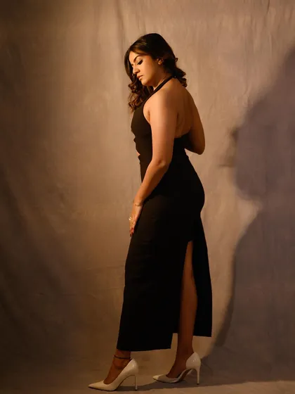 A pensive, artistic shot from our photoshoot with Namratha.