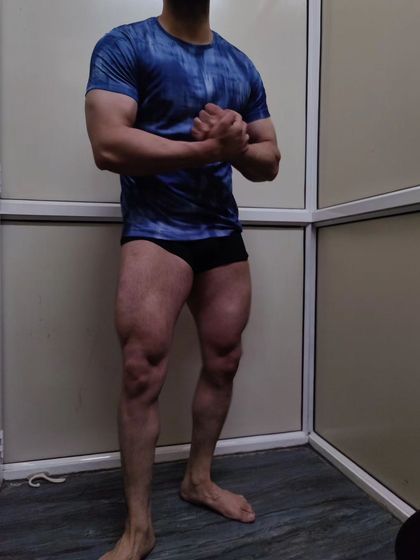 Hard work. I may not have the best leg genetics, but I know I am the hardest worker in the room. This is what my quads look like from years of squatting.