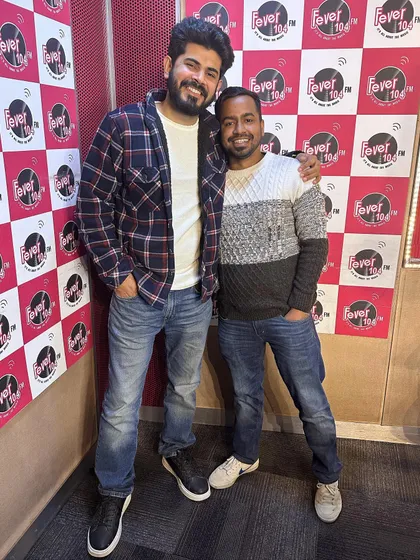 Posing with the team at Fever FM 104. It's always great to connect with people in the media who support independent music.