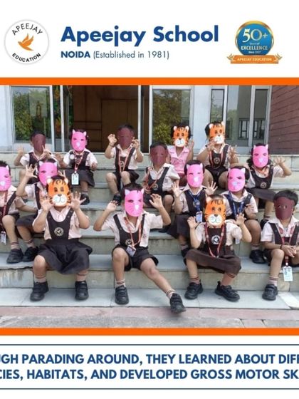 Through parading around in their masks, students learned about different species and habitats. This activity also helped them develop their gross motor skills in a fun and imaginative way.