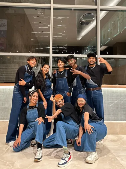It's not just about the steps, it's about the crew. This is us after a big performance for a corporate client at the Sheraton Grand Bangalore. We bring professionalism and a great vibe to every event.