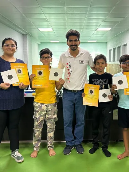 Another group of proud campers with their coach. The consistent theme of happy faces and completed targets demonstrates the positive and effective experience of my camps.