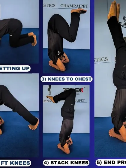 Here are the 5 simple steps to learning a headstand. This tutorial breaks down the process from setting up to finding your balance.
